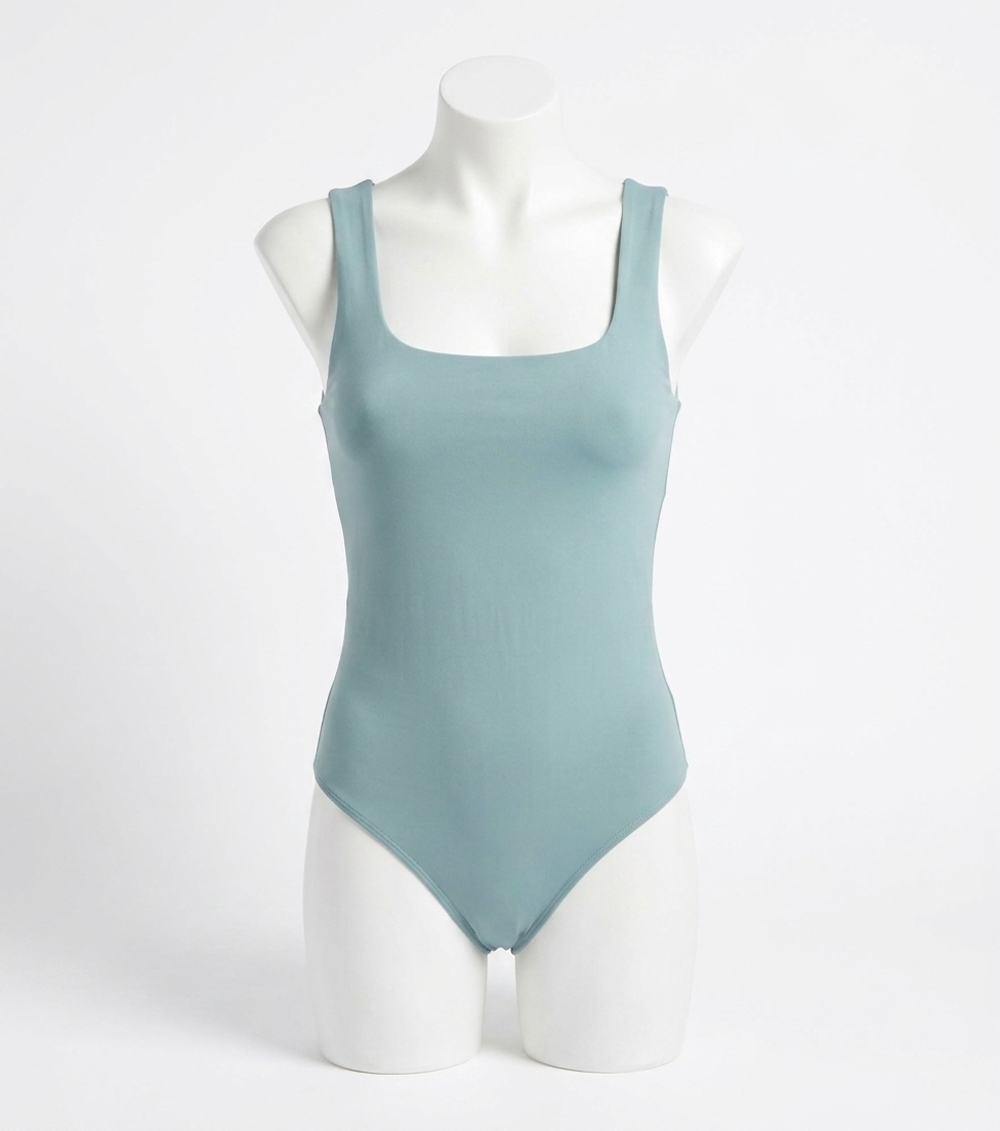 NEW WISHLIST athletic smoothing thong bodysuit in pistachio